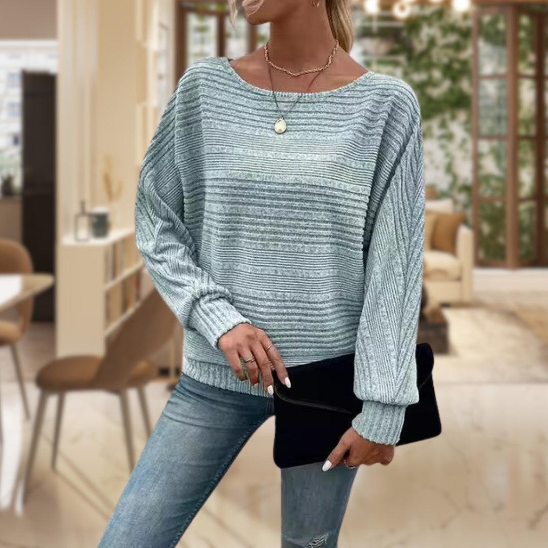 Striped women's knitted jumper – Zorine