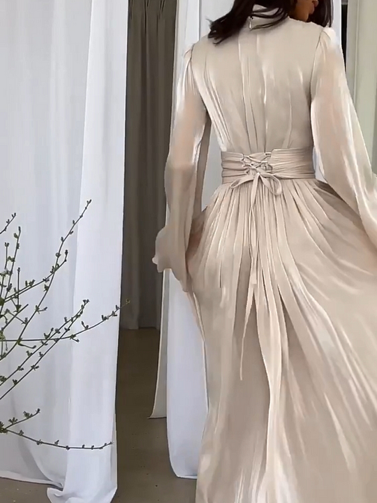 Imaginative maxi dress with flowing cut - Valentina-White-S-Nora Luxe