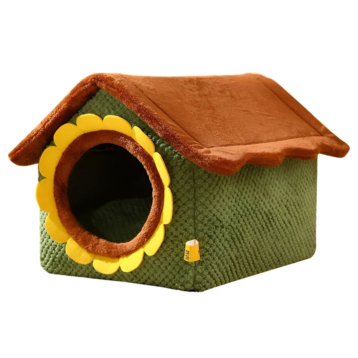 Indoor Sleeping Tent for Cats - SnugCat Tent-Multicolored-S 16.93 x 14.17 x 13.39 inches-Nora Luxe