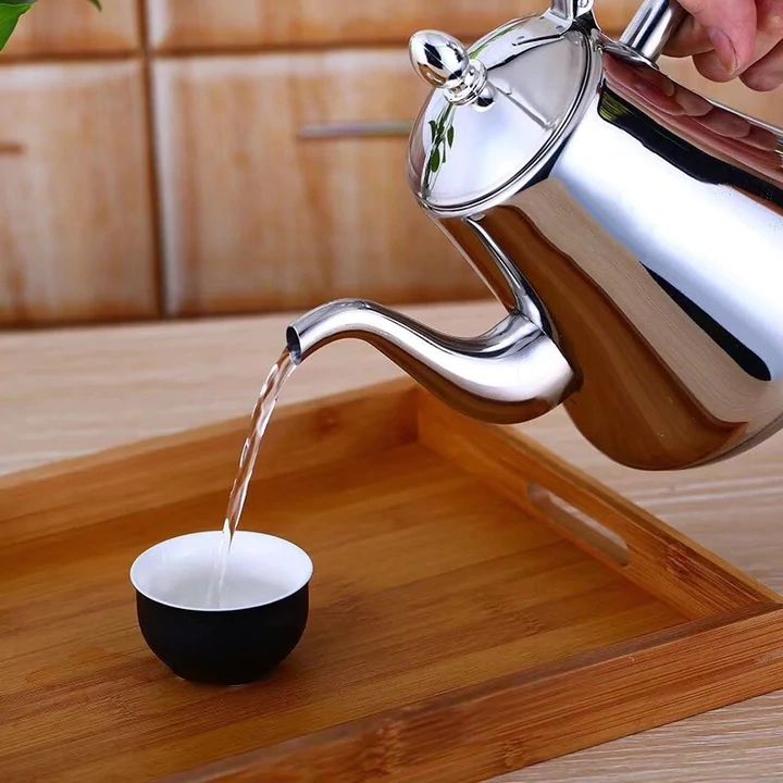 Induction Kettle made of Stainless Steel with Filter - AquaSteel-Gold-1L-Nora Luxe