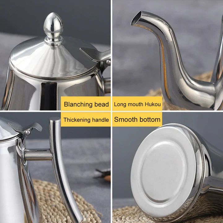 Induction Kettle made of Stainless Steel with Filter - AquaSteel-Gold-1L-Nora Luxe