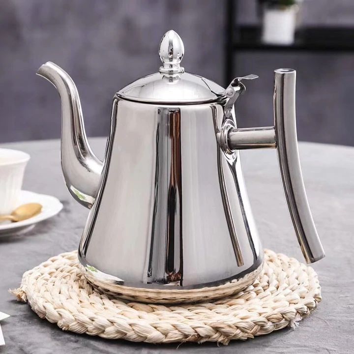 Induction Kettle made of Stainless Steel with Filter - AquaSteel-Silver-1L-Nora Luxe