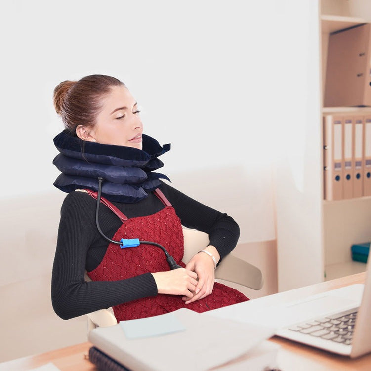 Inflatable Neck Stretcher - NeckLift-Blue-Nora Luxe