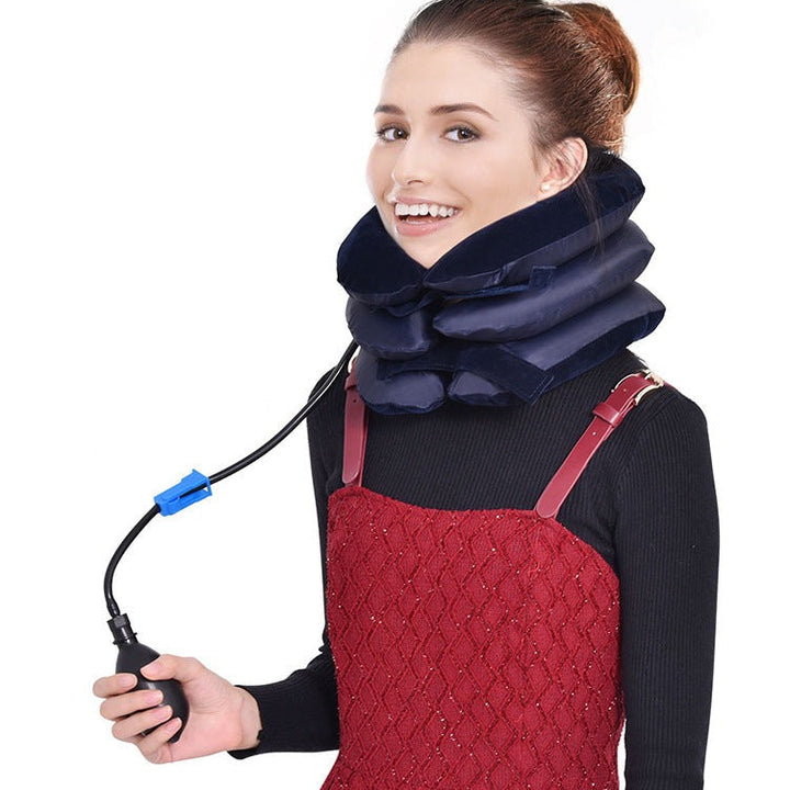 Inflatable Neck Stretcher - NeckLift-Blue-Nora Luxe