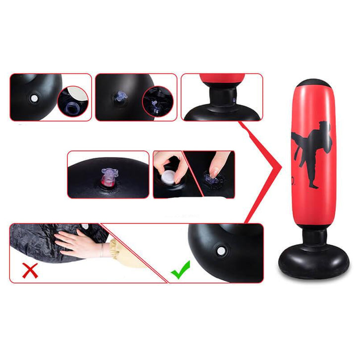 Inflatable Punch Bag - ImpactPro Punch Tower-Black-Nora Luxe