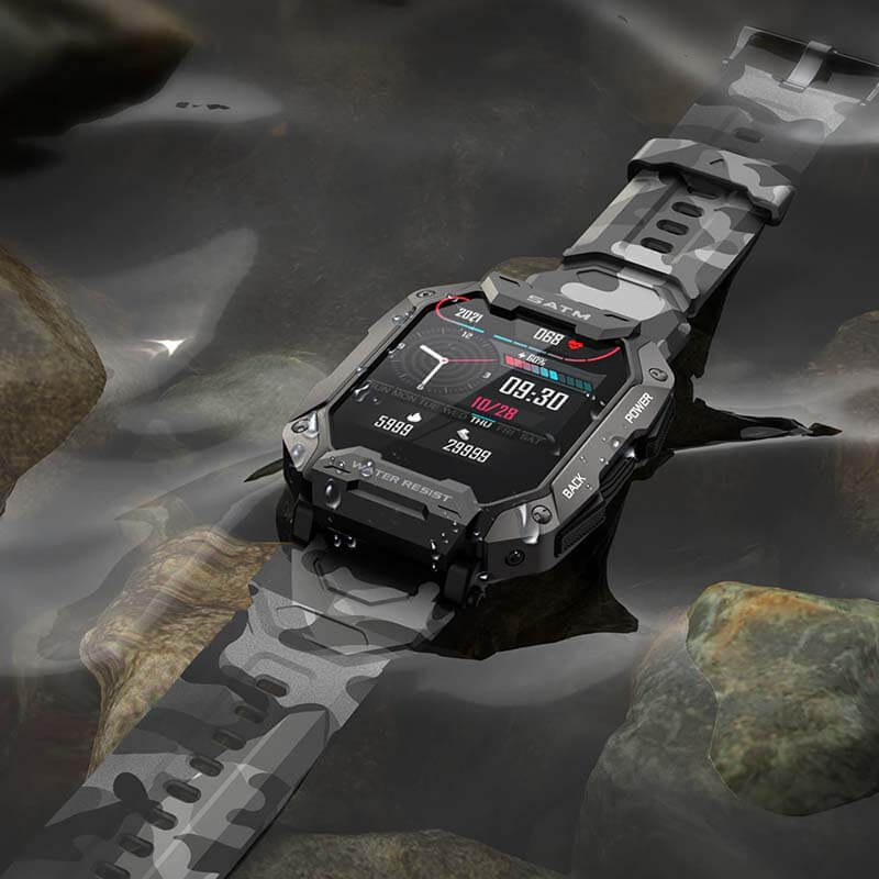 Innovative Smartwatch - ForgeTech-Camo Black-Nora Luxe