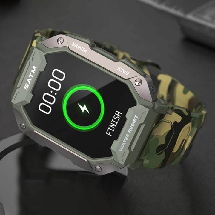 Innovative Smartwatch - ForgeTech-Camouflage Green-Nora Luxe
