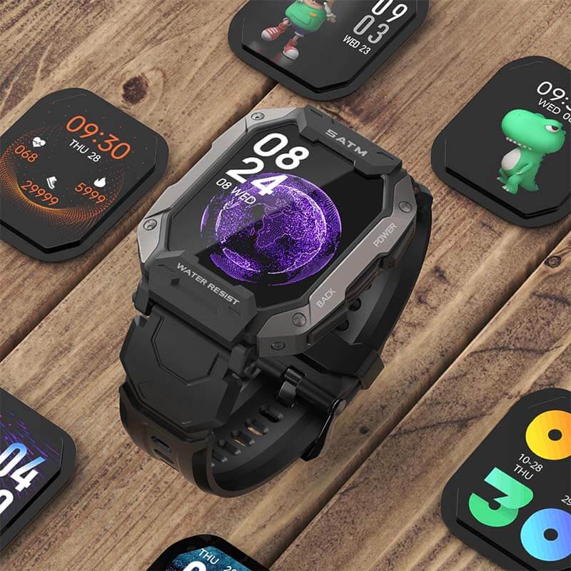 Innovative Smartwatch - ForgeTech-Metallic Black-Nora Luxe