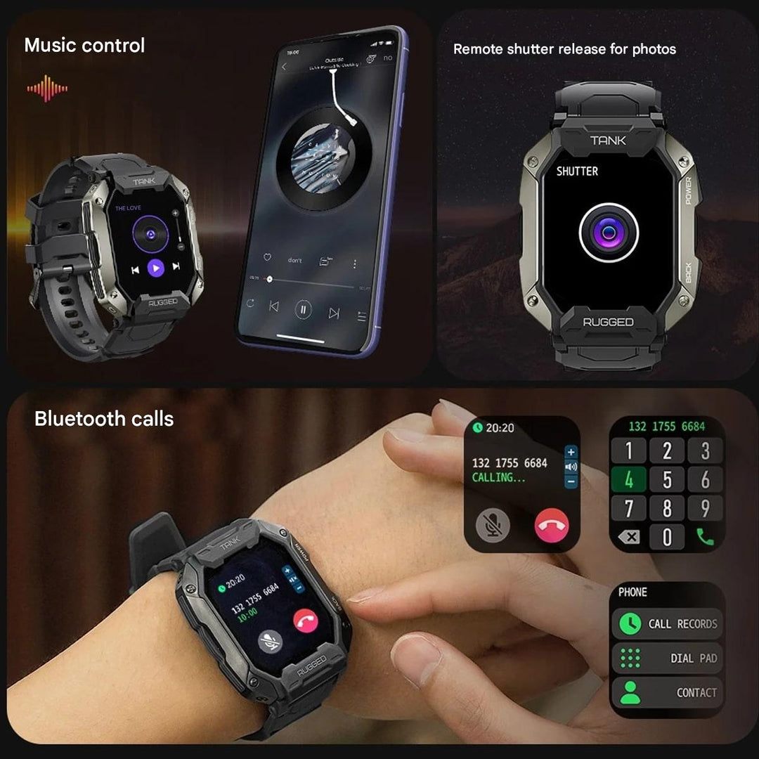 Innovative Smartwatch - ForgeTech-Metallic Black-Nora Luxe