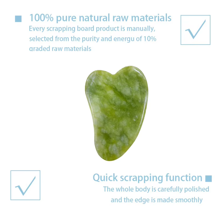 Instant Glow Gua Sha & Jade Roller Set-Green-Nora Luxe