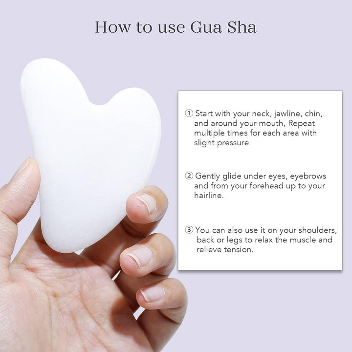 Instant Glow Gua Sha & Jade Roller Set-Green-Nora Luxe