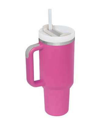 Insulated Mug with Handle and Straw - ChillMate-Black-1200 ML-Nora Luxe