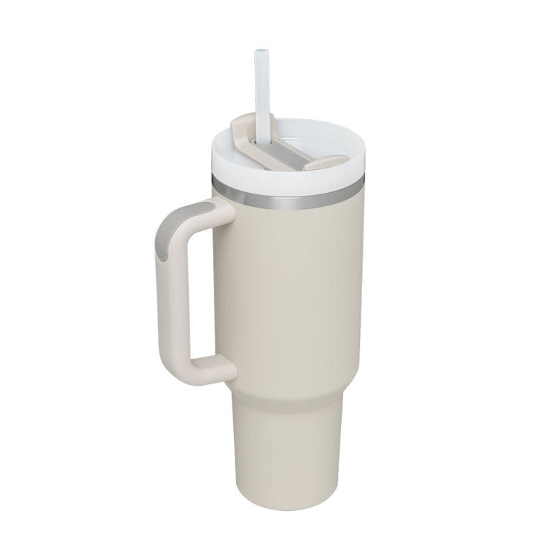 Insulated Mug with Handle and Straw - ChillMate-Dunes-1200 ML-Nora Luxe