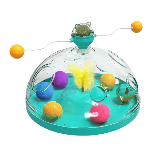 Interactive Cat Puzzle - WhirlPlay-Turquoise-Nora Luxe