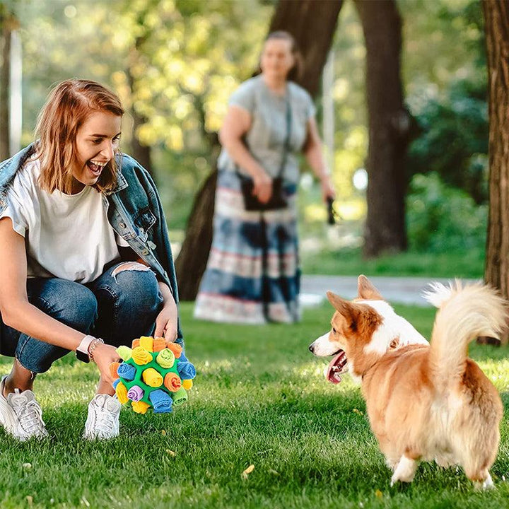 Interactive Dog Toy - SnuffleFun-Red-Nora Luxe