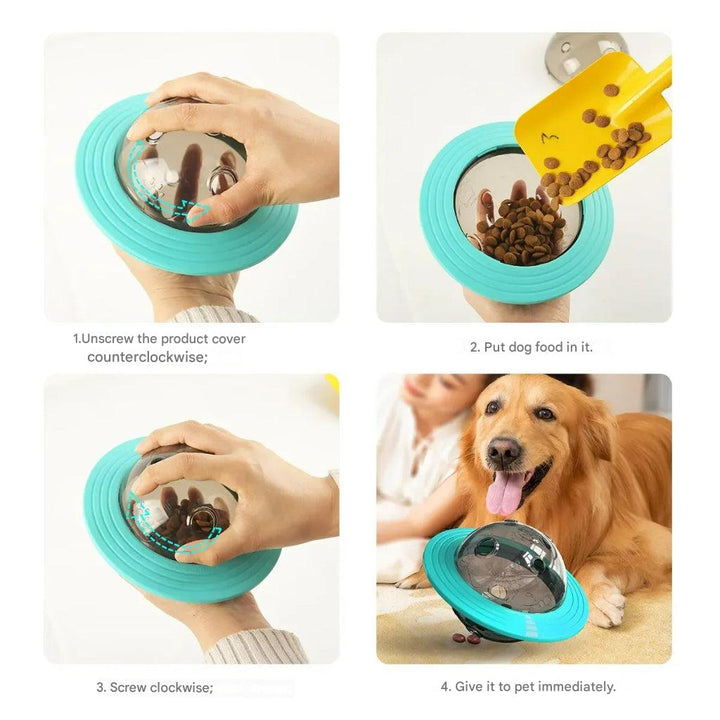 Interactive Dog Toy with Treat Dispenser - SnackSpin-Yellow-Nora Luxe