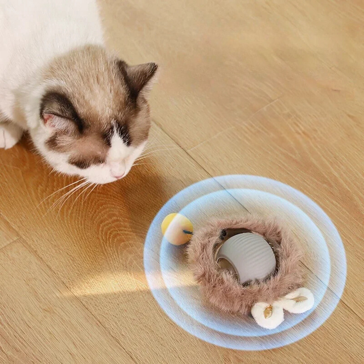 Interactive Hunter Ball for Cats - PouncePal-Red-Nora Luxe