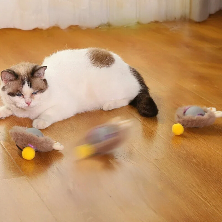 Interactive Hunter Ball for Cats - PouncePal-Red-Nora Luxe