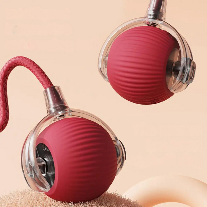 Interactive Hunter Ball for Cats - PouncePal-Red-Nora Luxe