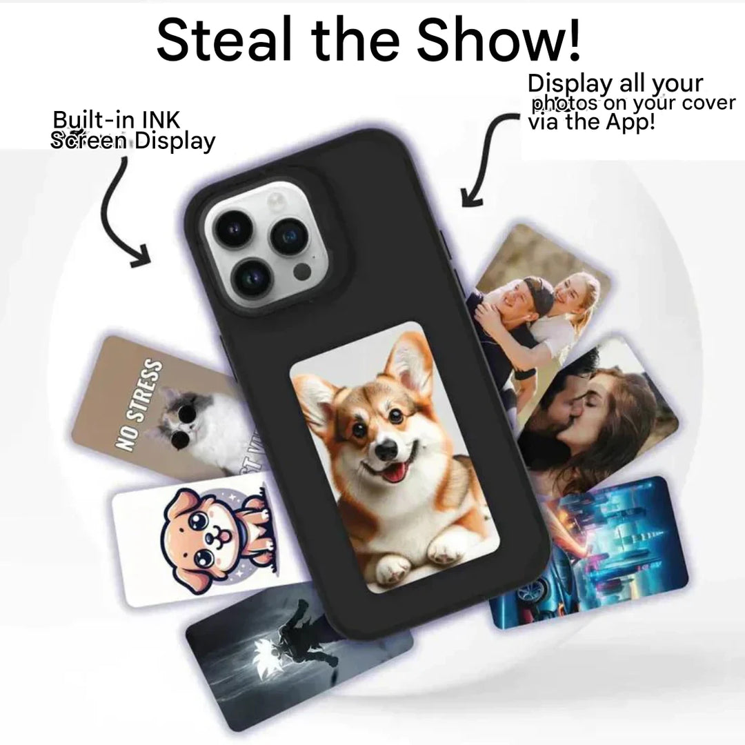 Interactive Photo iPhone Case - PixelShell-Black-iPhone 15-Nora Luxe