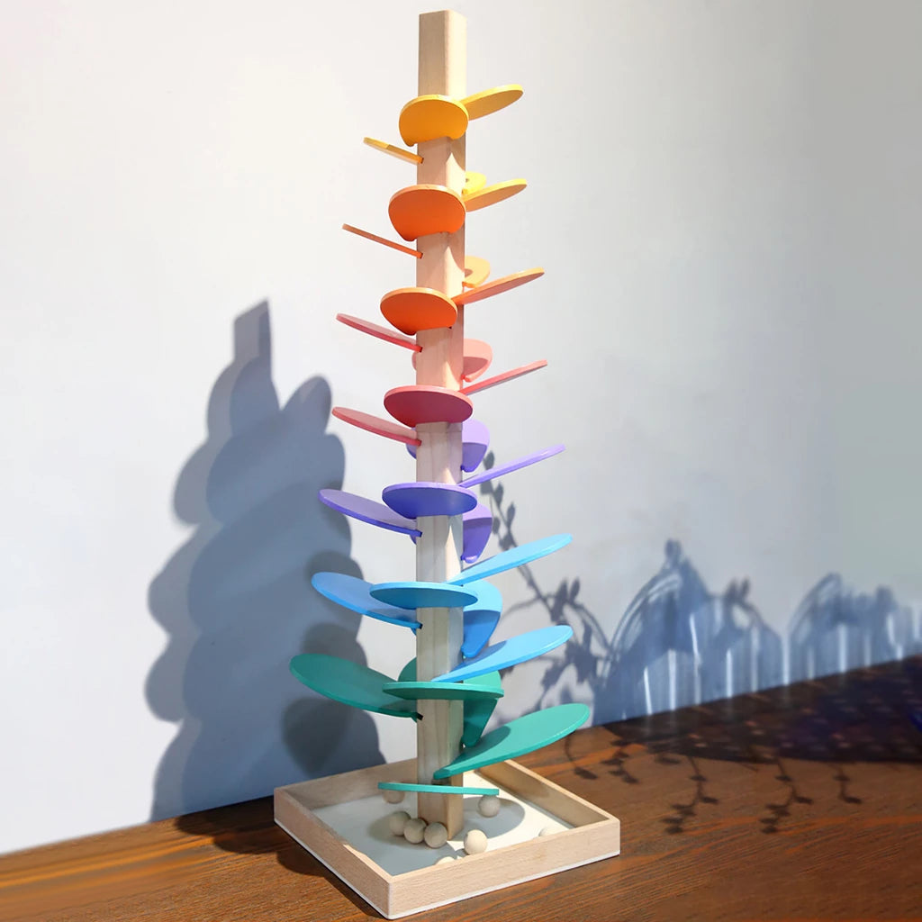 Interactive Rainbow Marble Sound Tree - Luca-Pioneer set 27.95 inches (Giant music tree + 10 free Balls)-Nora Luxe
