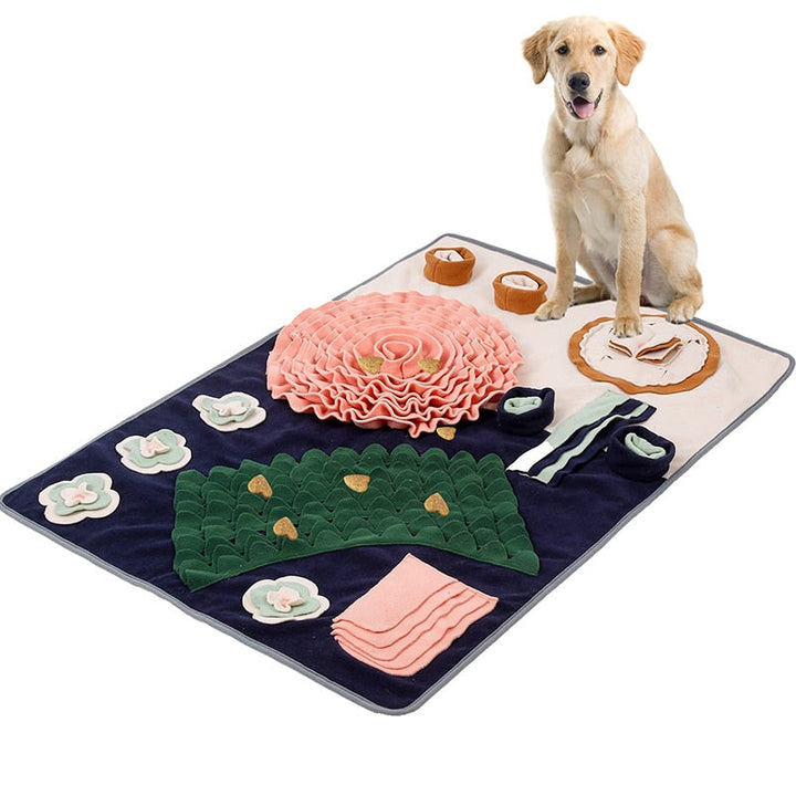 Interactive Snuffle Mat for Dogs - HuntPlay-Big Flower-Nora Luxe