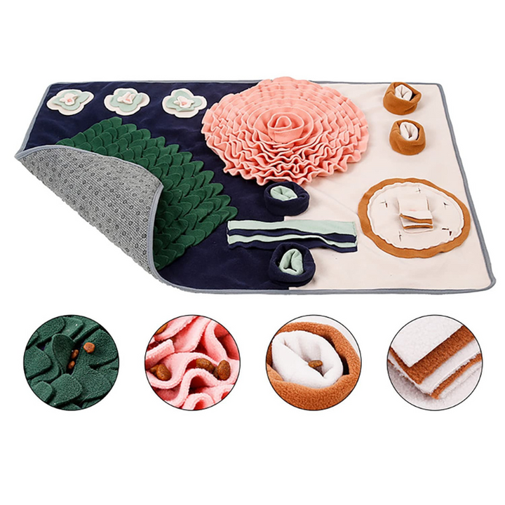 Interactive Snuffle Mat for Dogs - HuntPlay-Sunflower-Nora Luxe