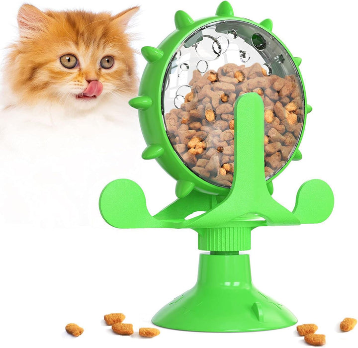 Interactive Treat Dispenser for Cats - TreatTwirl-Green-Nora Luxe
