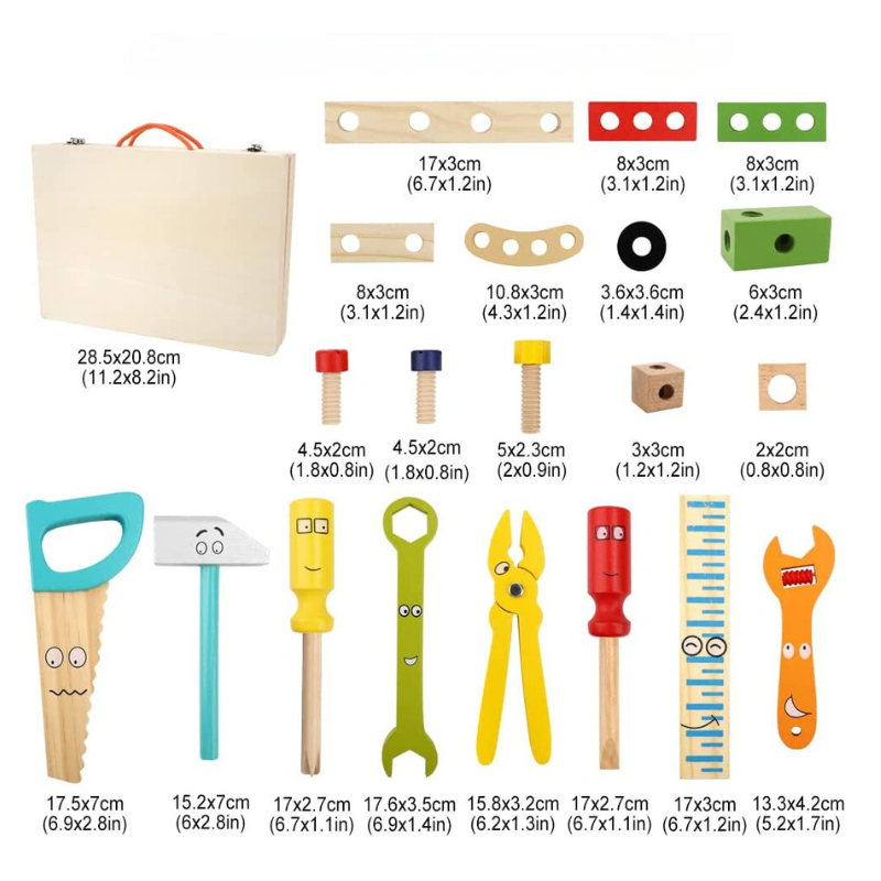 Interactive Wooden Building Set - MakerBox-Nora Luxe