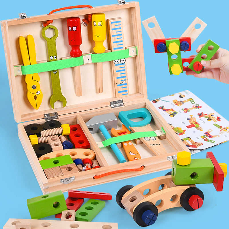 Interactive Wooden Building Set - MakerBox-Nora Luxe