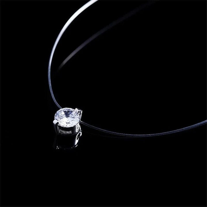 Invisible Fishline Zircon Necklace | Delicate & Elegant Jewellery-Nora Luxe