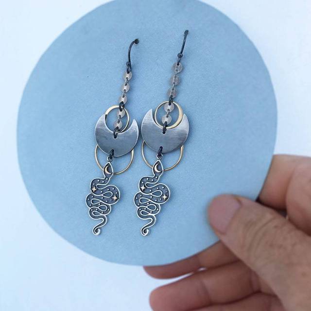 Irregular Shaped Earrings | Unique Fashion Jewellery-Kunoichi Ninja-Nora Luxe