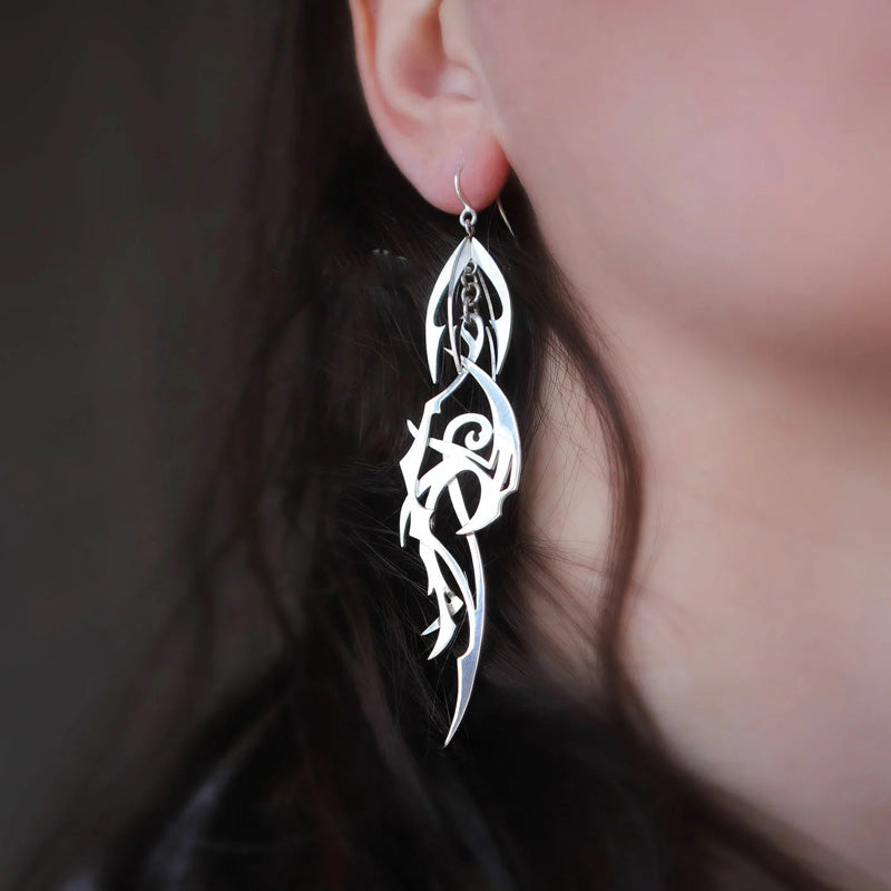 Irregular Shaped Earrings | Unique Fashion Jewellery-Kunoichi Ninja-Nora Luxe