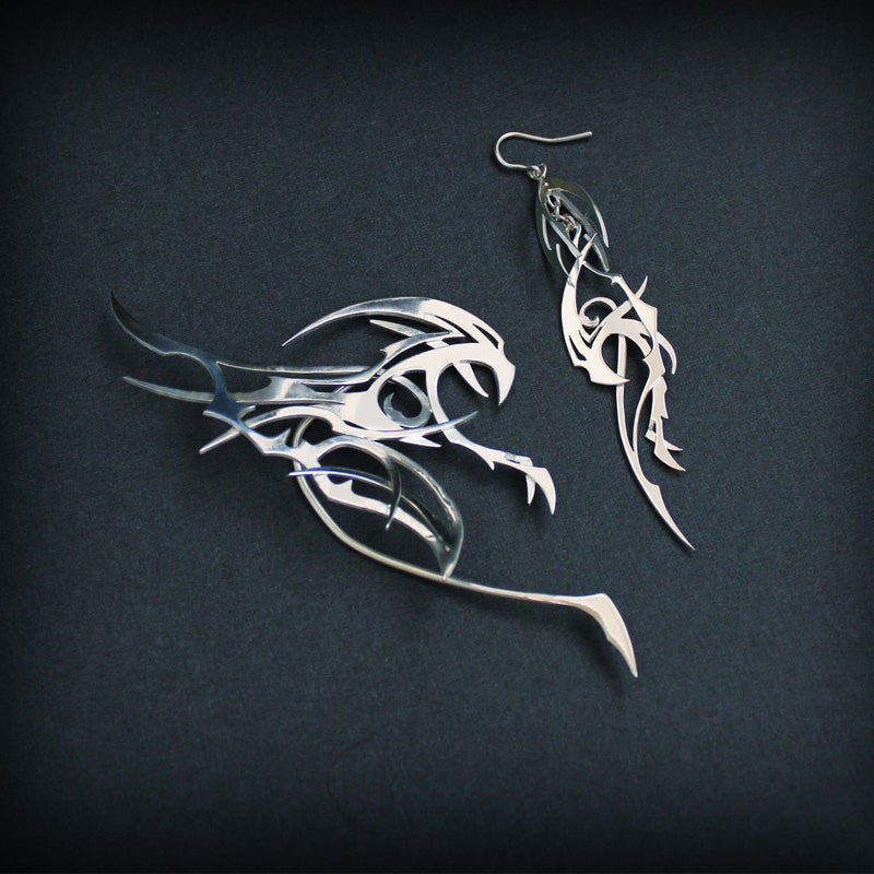 Irregular Shaped Earrings | Unique Fashion Jewellery-Kunoichi Ninja-Nora Luxe