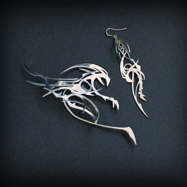 Irregular Shaped Earrings | Unique Fashion Jewellery-Kunoichi Ninja-Nora Luxe