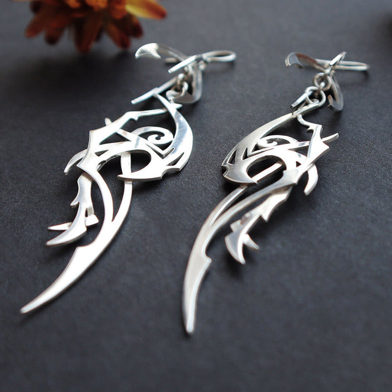 Irregular Shaped Earrings | Unique Fashion Jewellery-Kunoichi Ninja-Nora Luxe