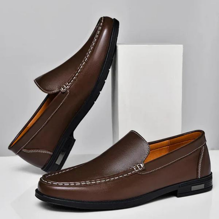 Italian slippers made of genuine leather – Emilio-Blue-6-Nora Luxe