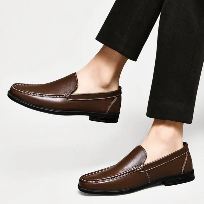 Italian slippers made of genuine leather – Emilio-Blue-6-Nora Luxe