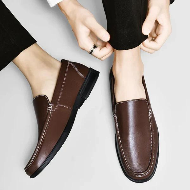 Italian slippers made of genuine leather – Emilio-Blue-6-Nora Luxe