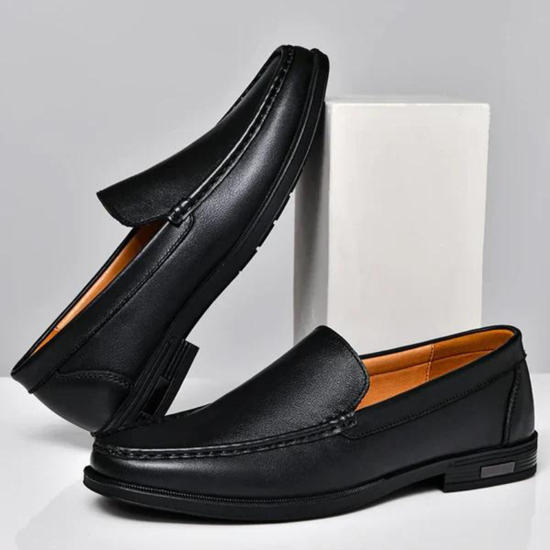 Italian slippers made of genuine leather – Emilio-Blue-6-Nora Luxe