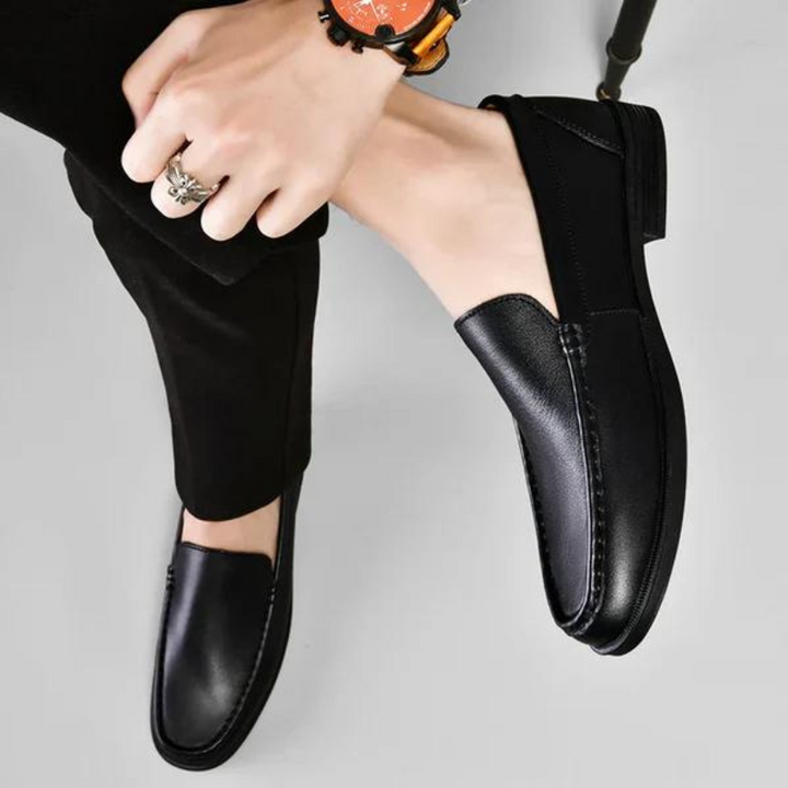 Italian slippers made of genuine leather – Emilio-Blue-6-Nora Luxe
