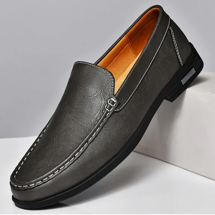 Italian slippers made of genuine leather – Emilio-Gray-6-Nora Luxe