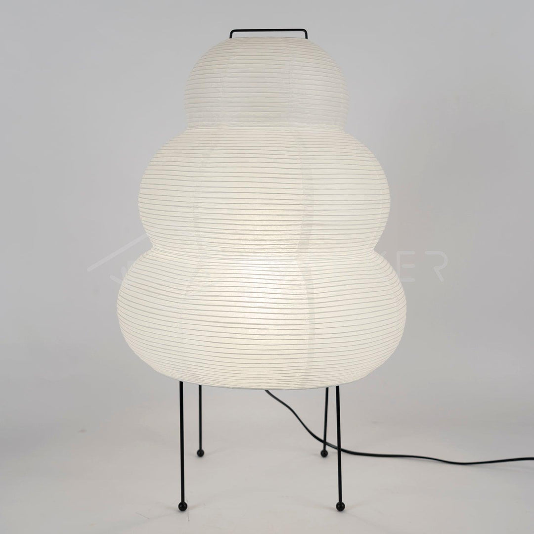 Japanese Paper Table Lamp - Yumi-11.02 inches × 18.50 inches-Nora Luxe