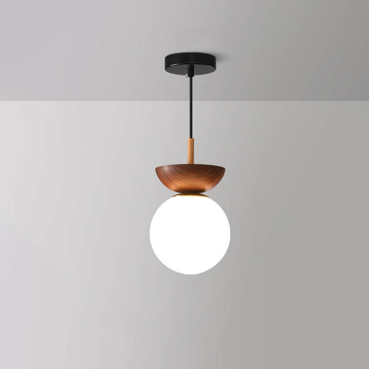 Japanese Style LED Ceiling Lamp – Renji-Adjustable (White/warm white)-Pendant lamp-Wood-The Livary