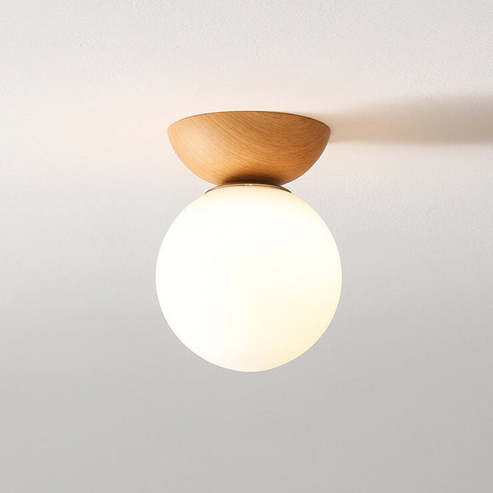 Japanese Style LED Ceiling Lamp – Renji-Warm light-Recessed light-Wood-The Livary