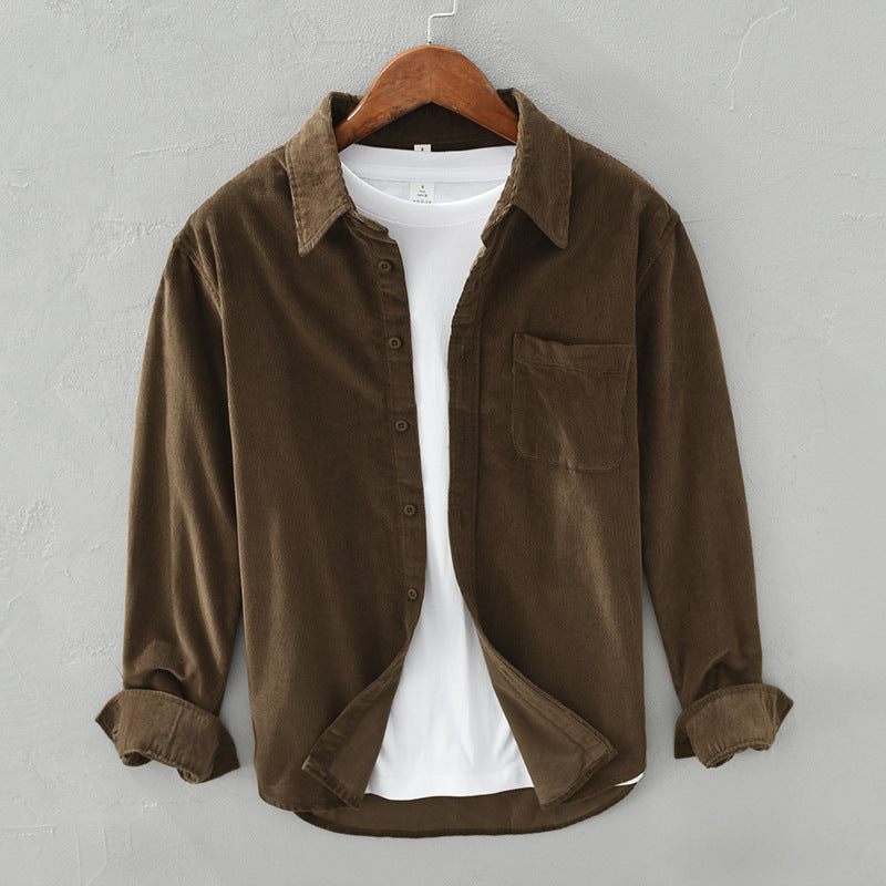 Corduroy Men's Shirt with Long Sleeves – Arvid