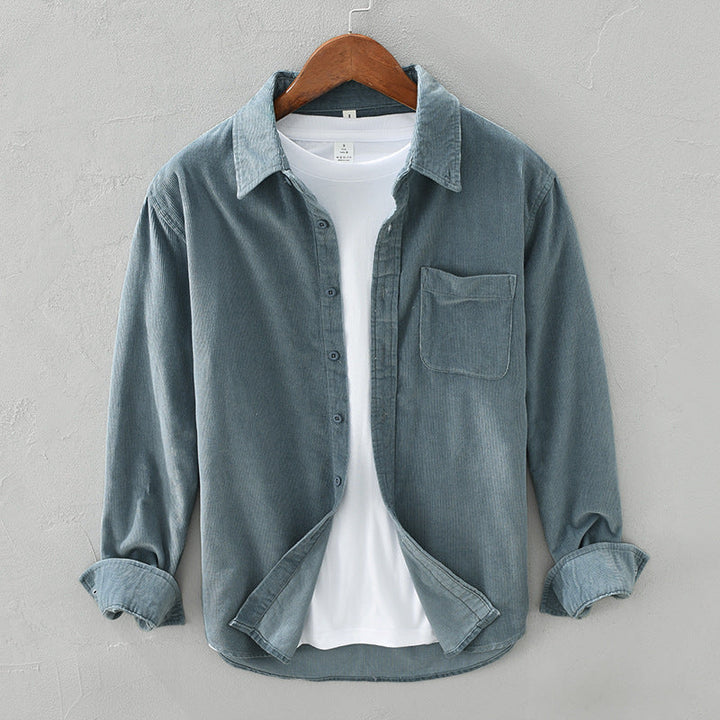 Corduroy Men's Shirt with Long Sleeves – Arvid