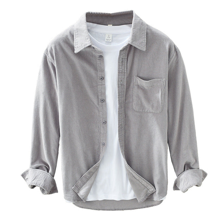 Corduroy Men's Shirt with Long Sleeves – Arvid