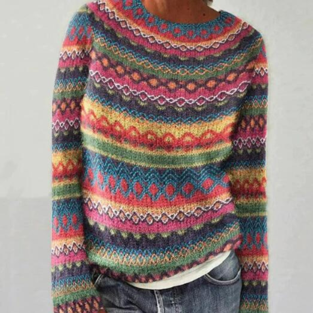Jolie - Colorful Jumper for Women-Multicoloured-XS-Nora Luxe