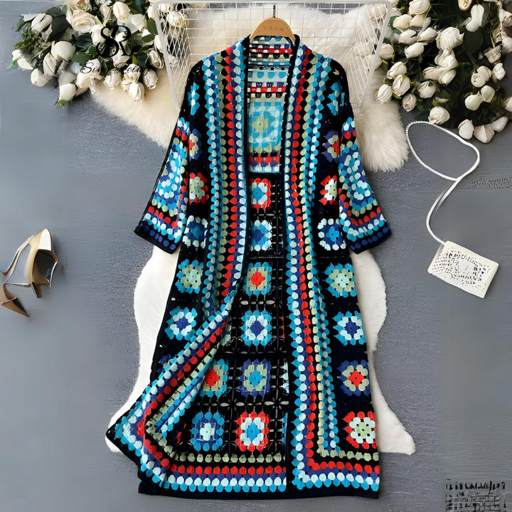 Joyful Colorful Vest - Ivy-Blue-One Size-Nora Luxe